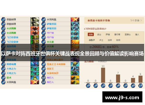 以萨卡对阵西班牙世俱杯关键战表现全景回顾与价值解读影响赛场